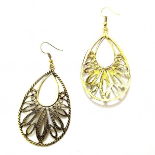 Golden Oxidized Earrings Jhumka Jhumki Jewelry Bollywood Drop Dangle Long EA280